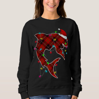 Sweatshirt X-Mas Requin Océan Poisson de mer Lumières de Noël