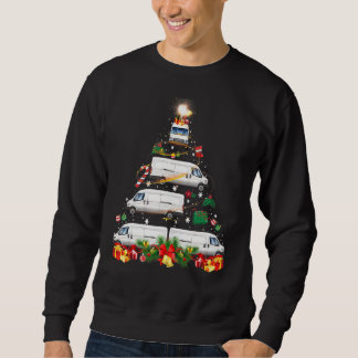 Sweatshirt Xmas Tree Van Xmas Lights Tree Driver Family Chri
