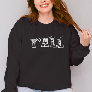 Sweatshirt Y'all Halloween de l'Ouest avec des chaussures Elf