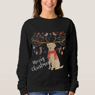 Sweatshirt Yellow Labrador Retriever Christmas Chien Lab Xmas