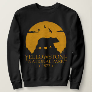 Sweatshirt Yellowstone Vintage Retro Bear USA National Park