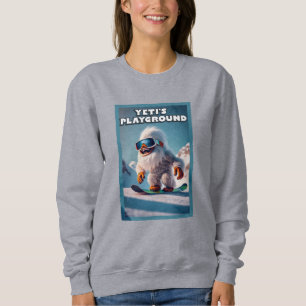 Sweatshirt Yeti's Playground : Funny Sasquatch de snowboard