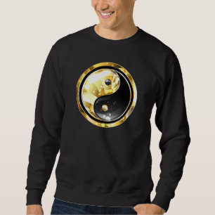 Sweatshirt Yin Yang or sur noir