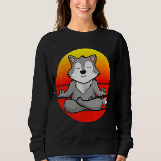 Sweatshirt Yoga Wolf Méditation Yoga Pour Les Enfants Et Les