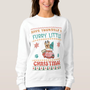 Sweatshirt Yorkie Furry Petit Noël
