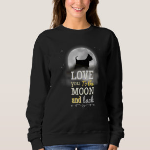 Sweatshirt Yorkshire Terrier Chien Aimer À La Lune