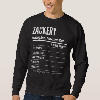 Sweatshirt Zackery Taille du service Nutrition Étiquette Calo