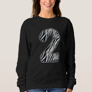 Sweatshirt Zebra Deuxième fête d'anniversaire Deux Ju 2 ans
