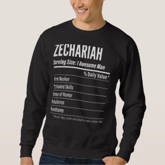 Sweatshirt Zechariah Taille du service Nutrition Étiquette Ca