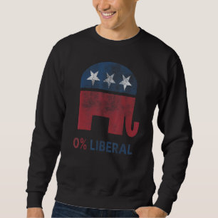 Sweatshirt Zéro Pour Cent Libéral 0 Libéral Drôle Républicain