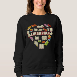 Sweatshirt ZNq4 Bibliothécaire de cœur Livre   Retour à l'éco
