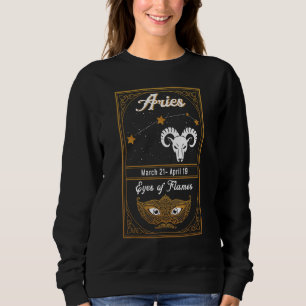 Sweatshirt Zodiac Anniversaire Astrologie Signe Aries Yeux De