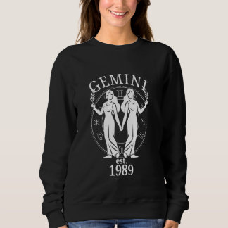 Sweatshirt Zodiac Gemini Twins Né en 1989