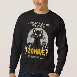 Sweatshirt Zombie pour sauver mon chat Halloween