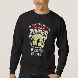 Sweatshirt Zombies Griffon de Bruxelles Épouvante Halloween