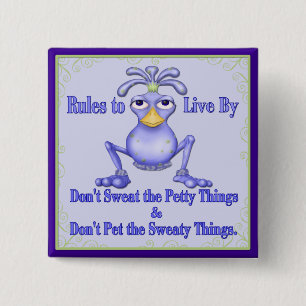 Sweaty Things 2 Inch Square Button