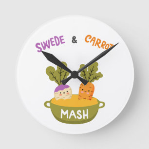 Swede and Carrot mash Round Clock