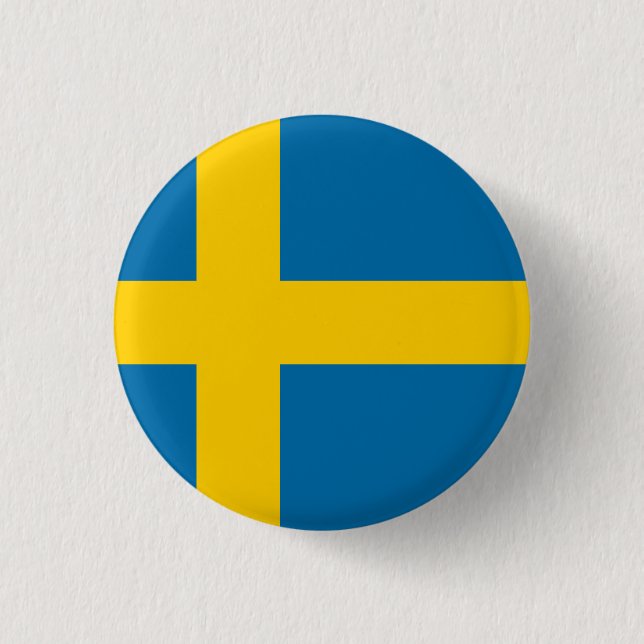 Sweden 1 Inch Round Button (Front)
