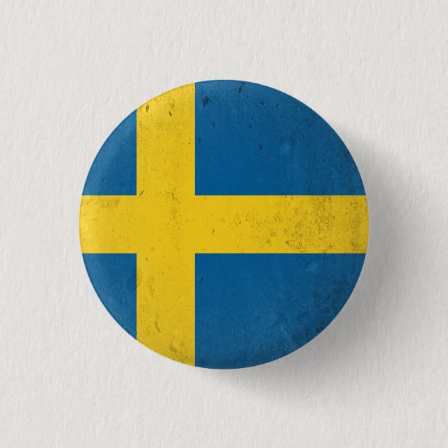 Sweden 1 Inch Round Button (Front)