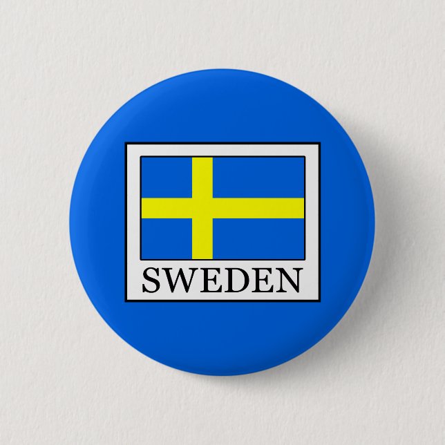 Sweden 2 Inch Round Button (Front)