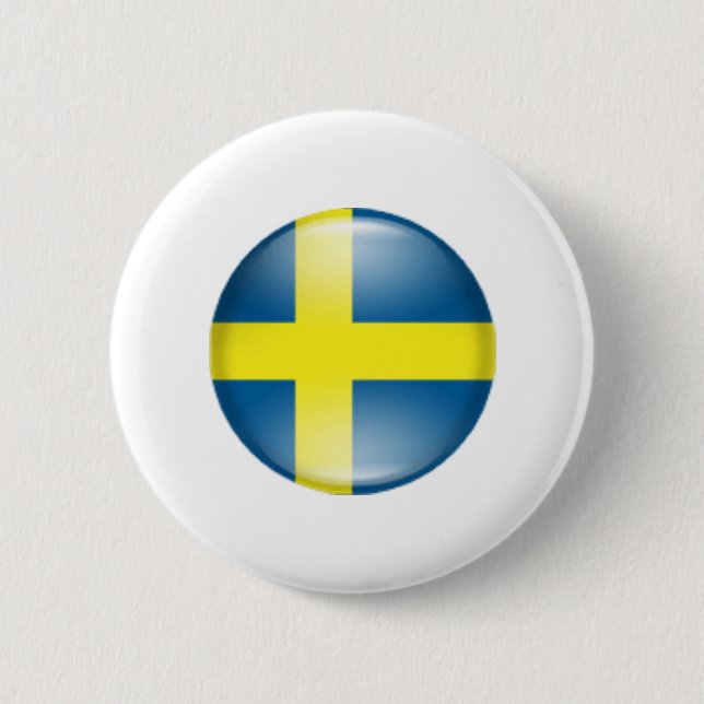 Sweden 2 Inch Round Button (Front)