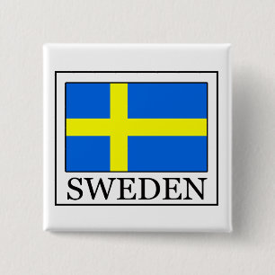 Sweden 2 Inch Square Button