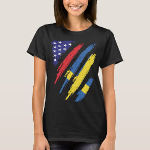 Sweden American Grown Flag USA Patriot Heritage Mo T-Shirt