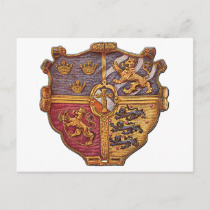 Sweden Ancient Coat of Arms Postcard