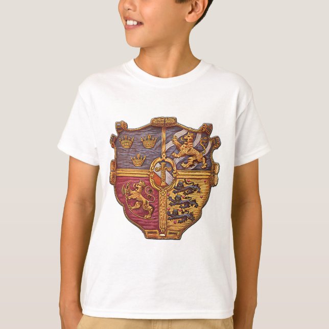 Sweden Ancient Coat of Arms T-Shirt (Front)