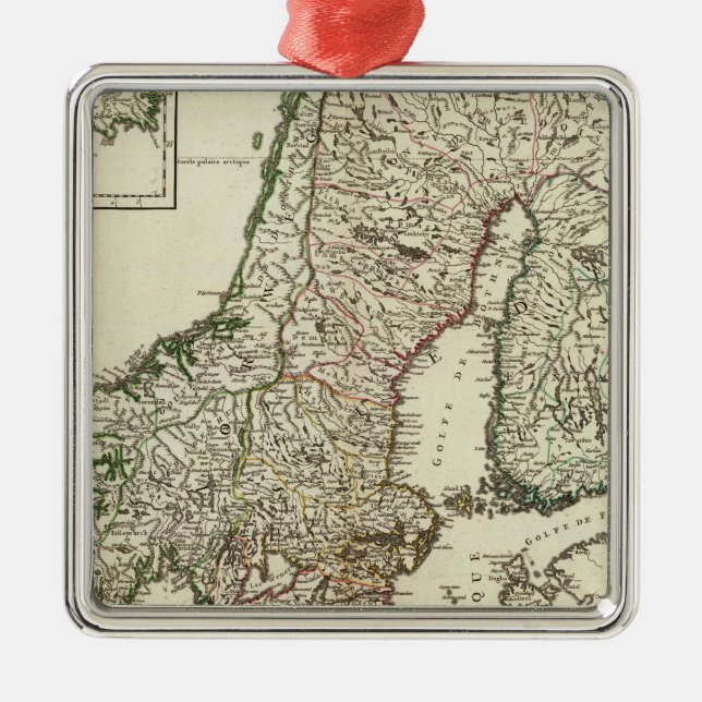 Sweden and Norway 10 Metal Ornament (Front)