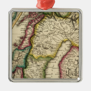 Sweden and Norway 2 Metal Ornament