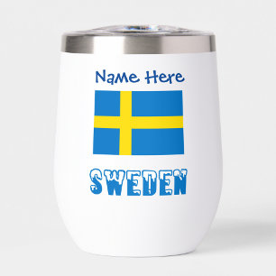 Sweden and Swedish Flag Blue Personalization