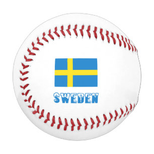 Sweden and Swedish Flag with Your Name Baseball