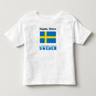Sweden and Swedish Flag with Your Name Toddler T-shirt