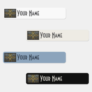 Sweden Art Deco Flag Custom Waterproof Name Label