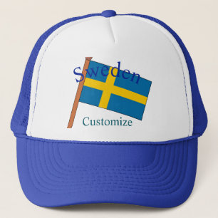 Sweden Country Flag Thunder_Cove Trucker Hat