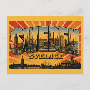 Sweden Country Vintage Postcard