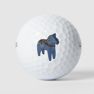 Sweden Dala Horse Dalecarlian Swedish Golf Balls