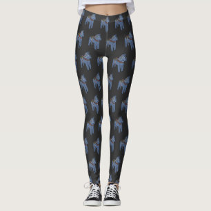 Sweden Dala Horse Dalecarlian Swedish Leggings