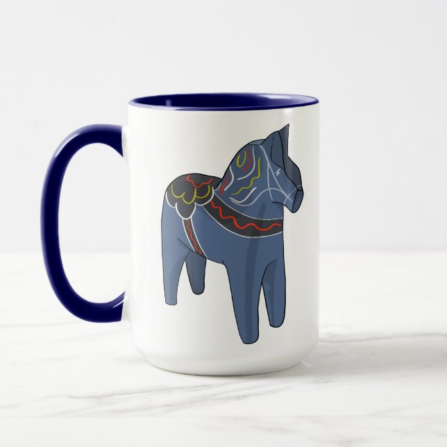 Sweden Dala Horse Dalecarlian Swedish Mug (Left)