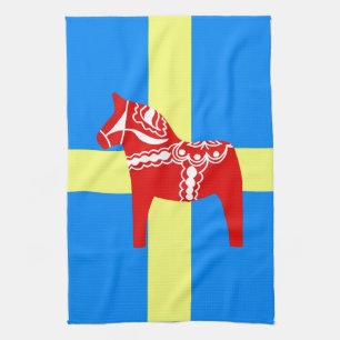 Sweden Dala Horse Kitchen Towel