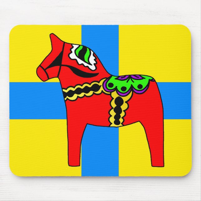 Sweden Dala Horse Mouse Pad (Front)