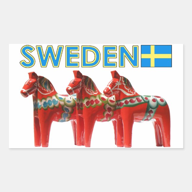 Sweden Dala Horses Sticker (Front)