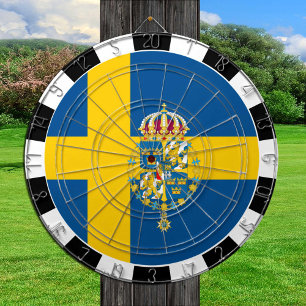 Sweden Dartboard, game board, Swedish Flag Dartboard