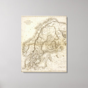 Sweden, Denmark, Norway Canvas Print