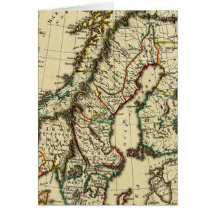 Sweden, Denmark, Norway with boundaries outlined