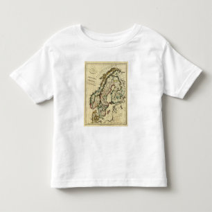 Sweden, Denmark, Norway with boundaries outlined Toddler T-shirt