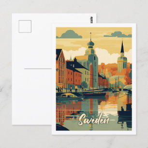 Sweden Famous Vintage Travel Place Postcard