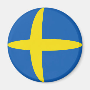 Sweden Fisheye Flag Magnet