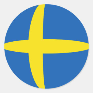 Sweden Fisheye Flag Sticker